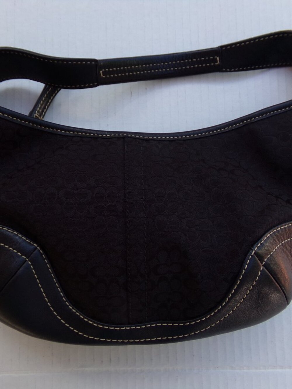 Vintage Coach Y2K K042-6351 Soho Hobo Bag Purse Logo Signature Black Canvas - Picture 3 of 11